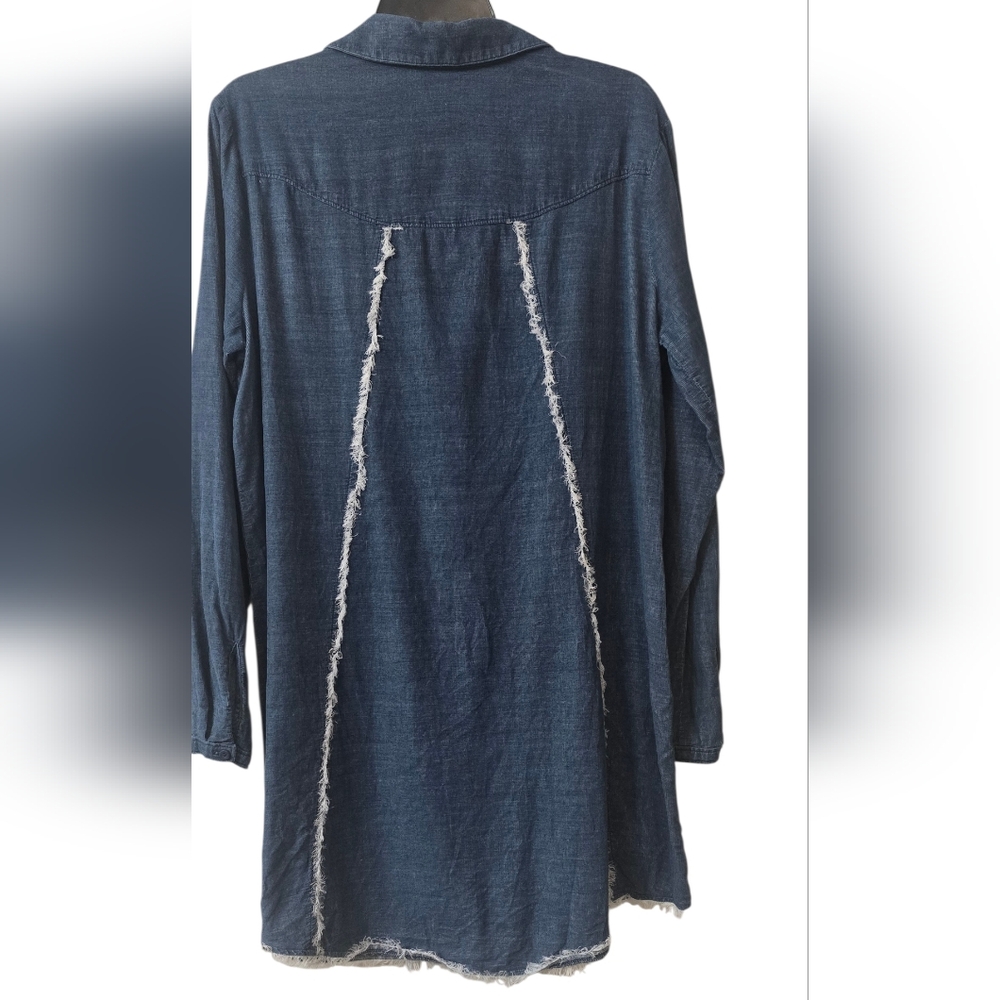 Chelsea & Violet Small Wale Corduroy Button-Up Long Sleeve Shirt Dress Size L - Picture 2 of 4